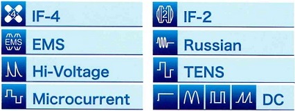 8種類の電気刺激モードを搭載